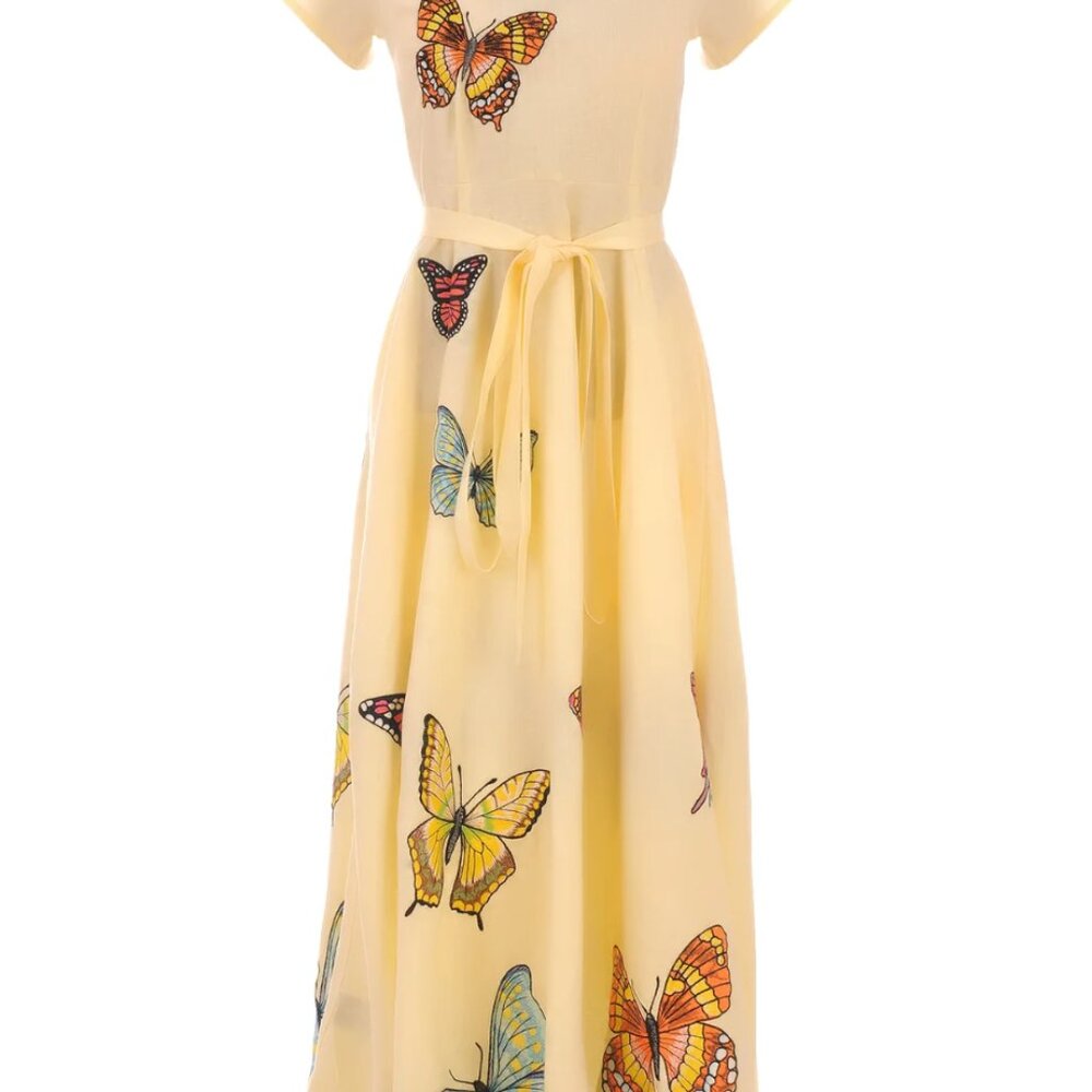 Fanm Mon Papiyon Dress in Light Yellow Size M